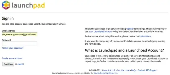 Screenshot showing the Launchpad sign-in page