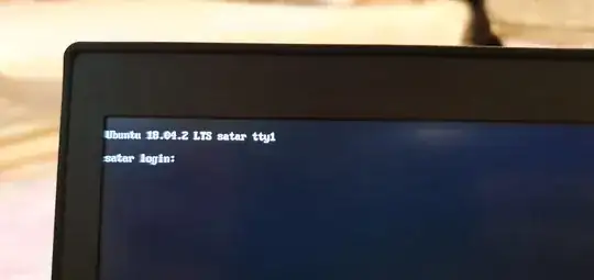 photo of screens showing text-based login prompt