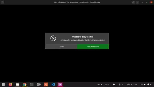 AV1 decoder not found error