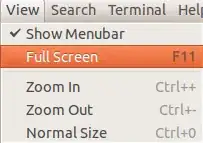 View > Fullscreen Menu