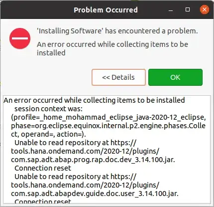 Eclipse error