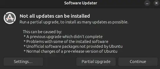 Not all updates can be installed
