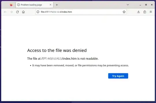 Local HTM loading issue