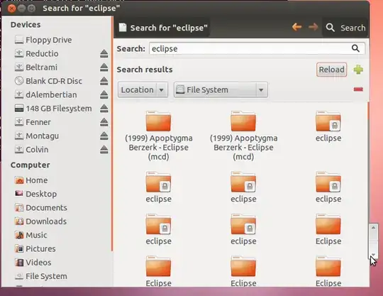 Search of file system for eclipse, in Nautilus