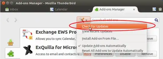 Install the locally saved exchange add-on