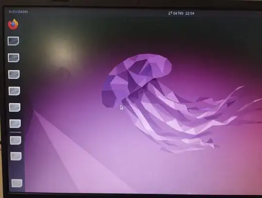 Image of application icons after Ubuntu crashes