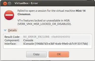 Error window