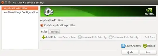 Empty nvidia-settings