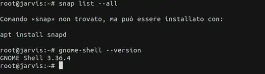 gnome shell version shown in terminal