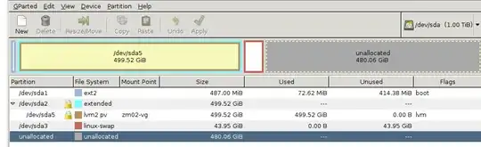 screen shot of g-parted