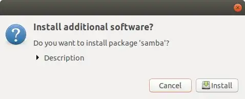 Install Confirmation dialog