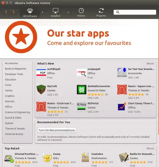 Ubuntu SW Center Start