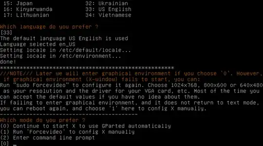 mode selection dialog