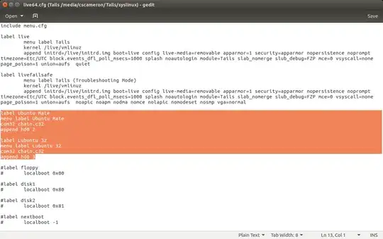 8) Add chainloading for installed OS to live64