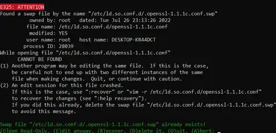 After following till Step 6 from the website and entering $ sudo vi /etc/ld.so.conf.d/openssl-1.1.1c.conf in Ubuntu