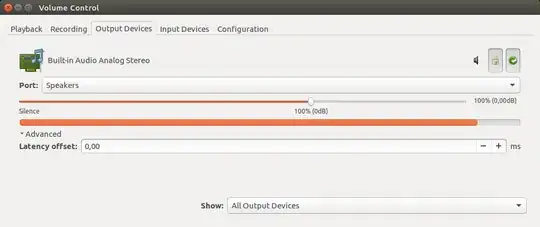Ubuntu volume control (pavucontrol) shows sound played