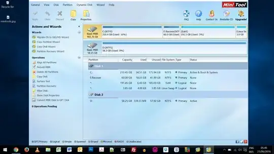 You can see my disk partition layout here: