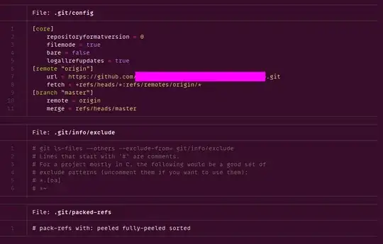 Screenshot of colored terminal output