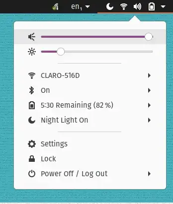 Bluetooth indicator is present when bluetooth is turned on