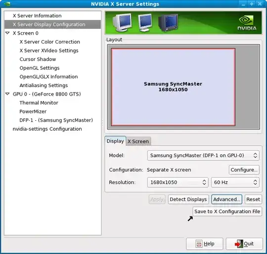 Nvidia X Server Settings