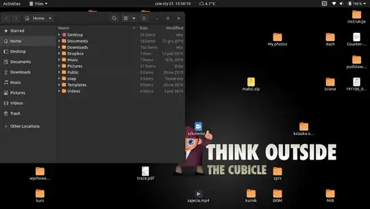 icons with custom settings