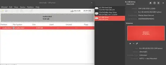 GParted doesn't recognize whole disk