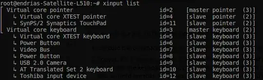 xinput output