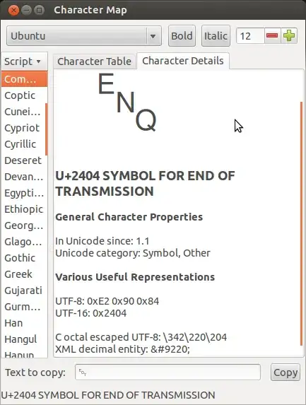 End of Transmission symbol