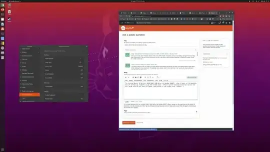 After turning "large text" on