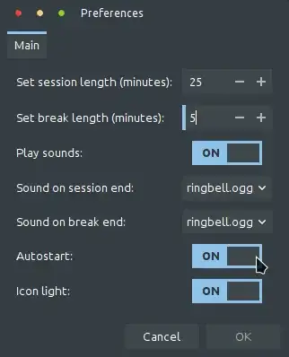Preferences Window Preferences window