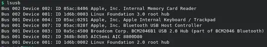 lsusb output here