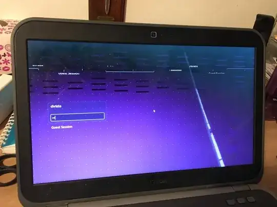Corrupted login screen