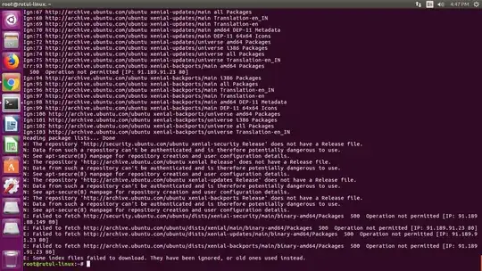 apt-get update command output