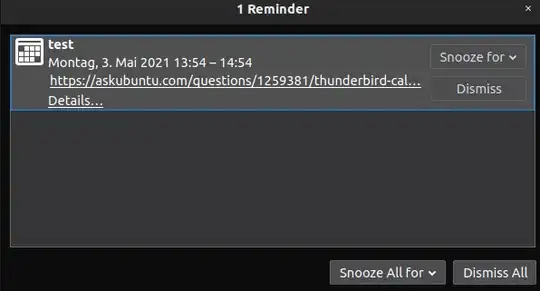 event notification with URL in the location field