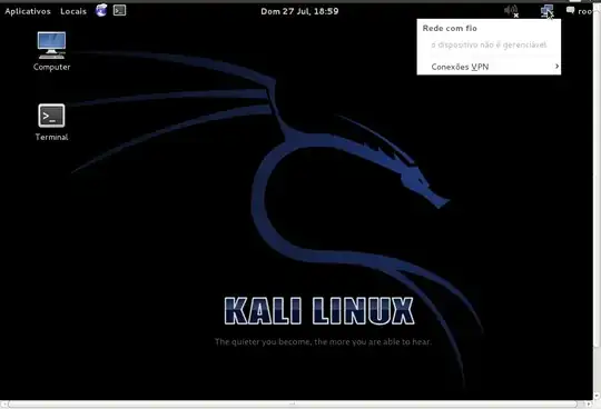 Kali desktop, no wifi