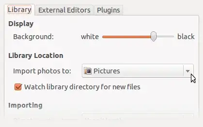 Shotwell prefs dialog
