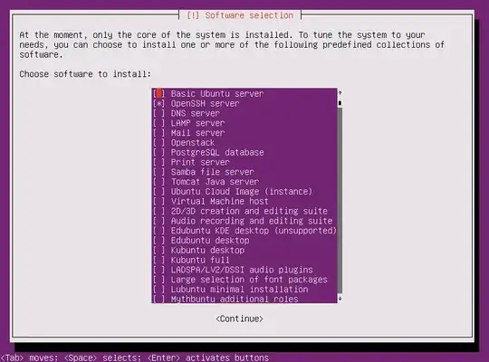 Software Selection Screen