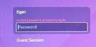 login screen, loop with incorrect password