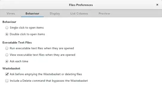 Nautilus preferences menu - behaviour tab