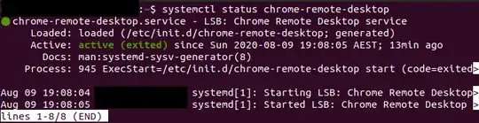 chrome remote desktop in terminal