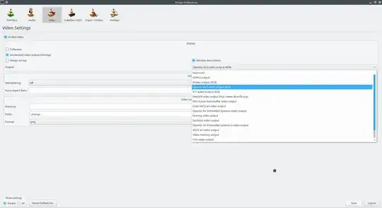 List of Video Outputs I have
