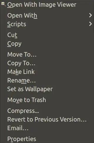 Nautilus Right Click Drop Down
