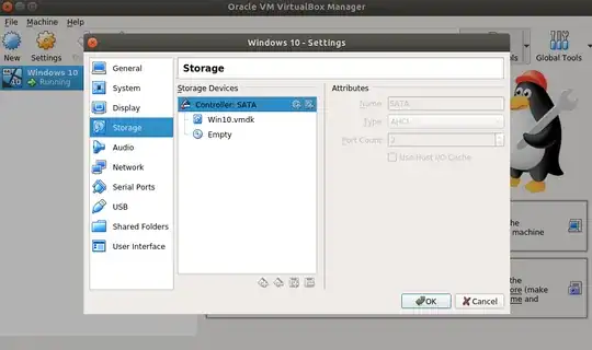 screenshot of VirtualBox