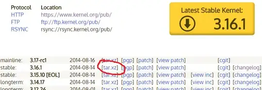 screenshot from kernel.org, showing kernel source archives available for download