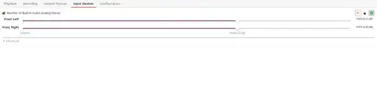Input Devices in pavucontrol