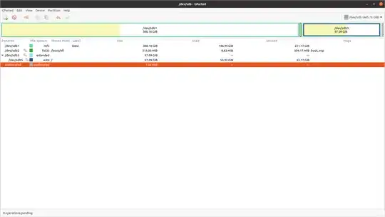 Screenshots of the drives - sdb