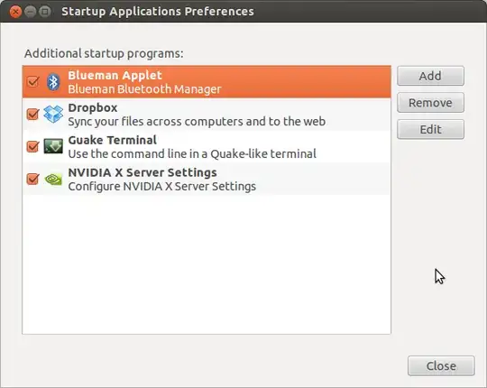 Startup Applications Preferences