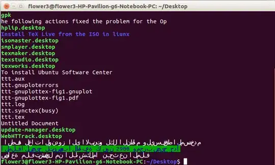 Broken Arabic in a terminal