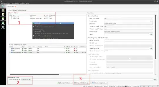 MVKToolNix's main window