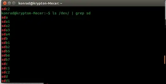 sdd and sdd1 are now there, from connecting my external HDD